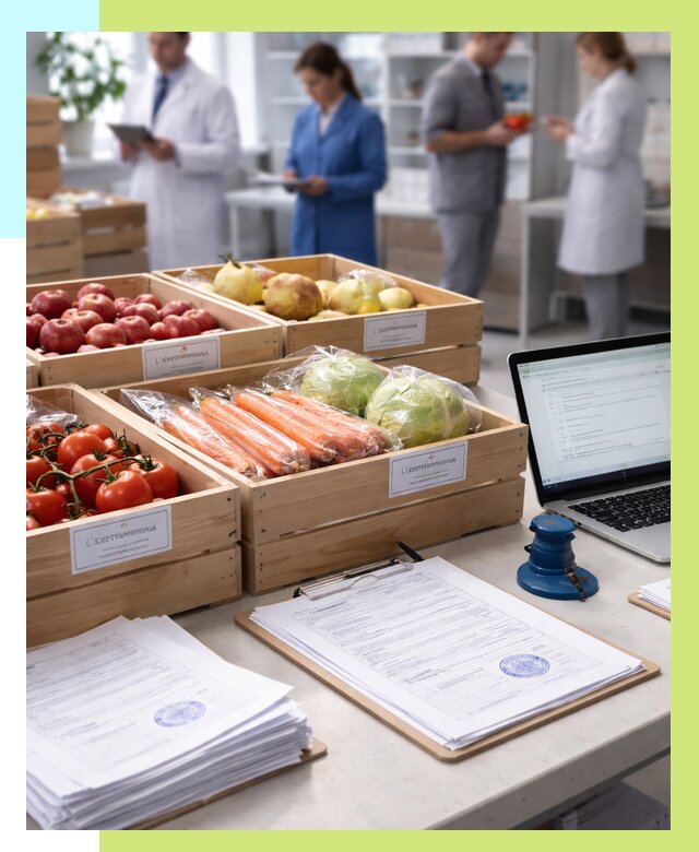 Сертификация овощей и фруктов в Электростали от 8611 р. | Алешин-Элк