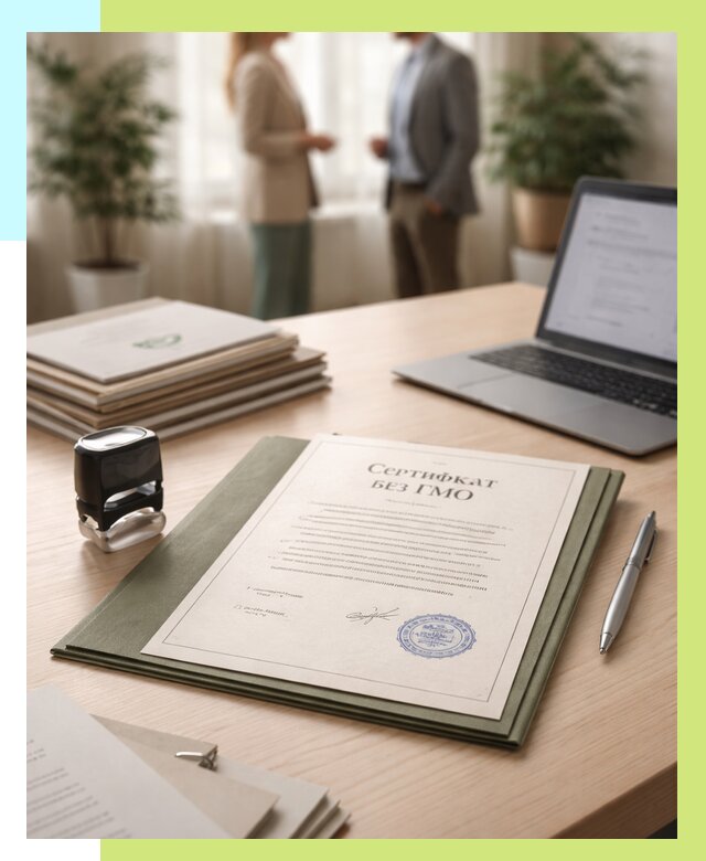 Сертификат без ГМО в Электростали от 7598 р. оформить срочно Алешин-Элк