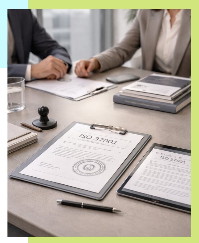 Сертификат ISO 37001 в Электростали оформить от 121560 р. Алешин-Элк